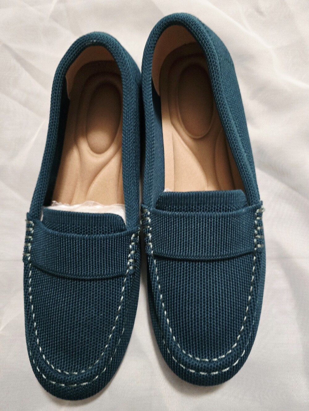 Unbranded Forest Green Knit Driving Loafers